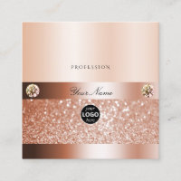 Glamour Shimmery Rosegold Sparkle Glitzer Logo
