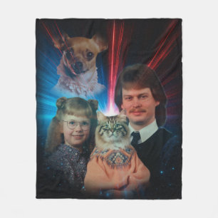Glamour-Shot für komische Haustiere Fleecedecke