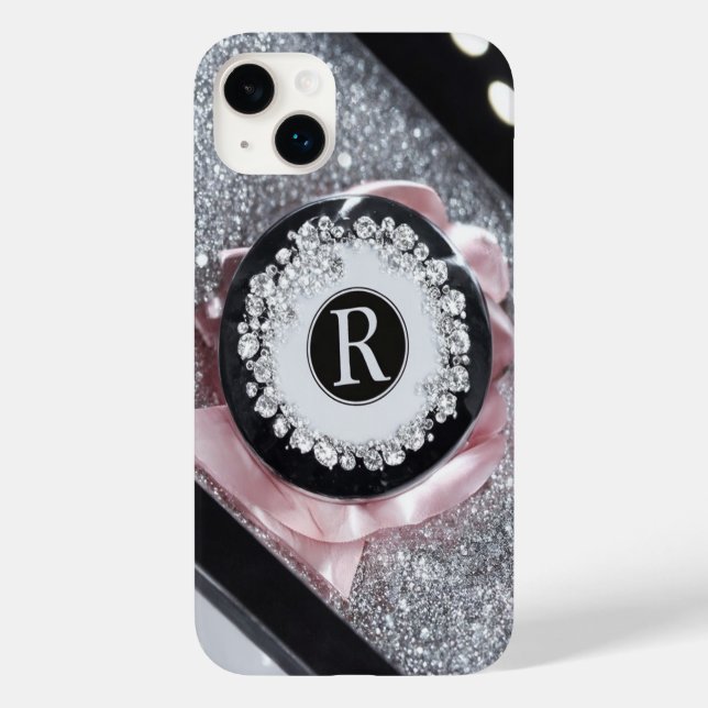 Glamour Silver Glitzer iPhone Case (Rückseite)