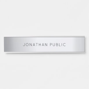 Glamour Silver Template Elegant Modern Einfach Türschild