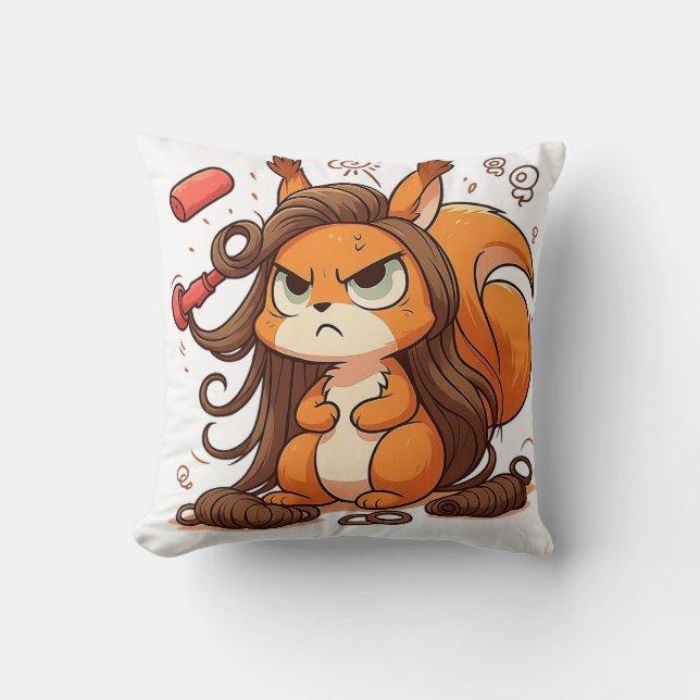 Glamour Squirrel Hair Day Kissen (Vorderseite)
