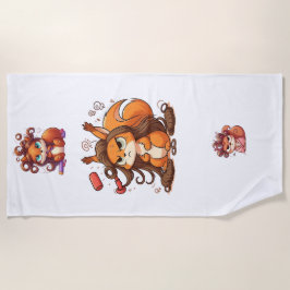 Glamour Squirrel Hair Day Strandtuch