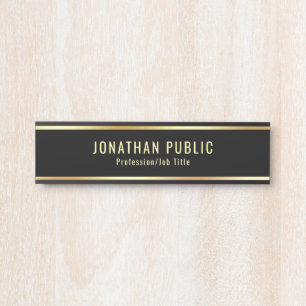 Glamour Template Black und Gold Trendy Moderne Türschild