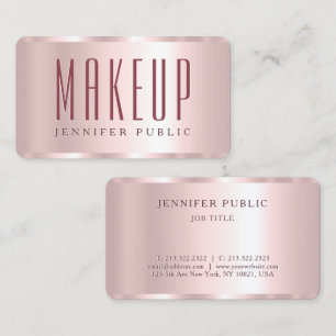Glamour Template Rose Gold Luxuriöses Makeup Visitenkarte