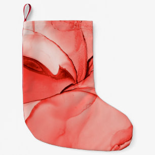 Glamour Wasserfarbe. Pastellhelleffekt. Pink Sop Kleiner Weihnachtsstrumpf