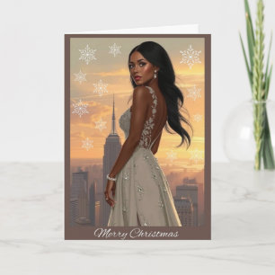 Glamour Weihnachtskarte Feiertagskarte