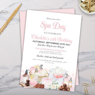 Glamour Wellness-Center Day Schokolade Erwachsene Einladung