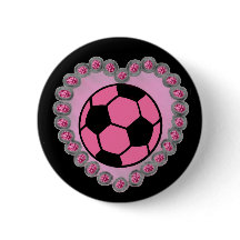 Glamourfußbalball-Button