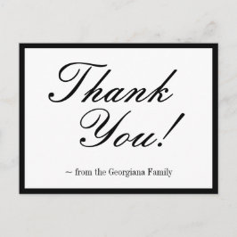 Glamourös, elegant "Danke!" Postkarte