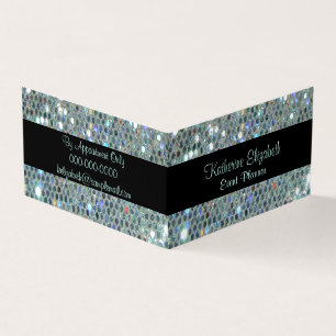 Glamourös Funkelnd Glitzernd Glamourös Silbern Bli Visitenkarten