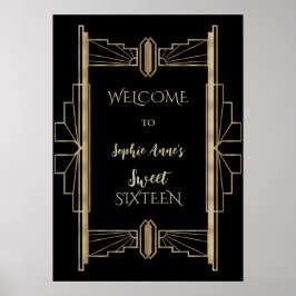 Glamouröse 1920er Jahre Great Gatsby Art Deco SWEE Poster