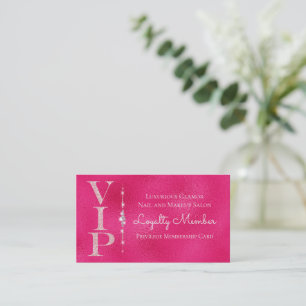 Glamouröse Diamanten Rosa Glitter VIP Treue Visitenkarte