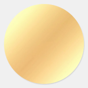 Glamouröse falsche Gold-Leer-Vorlage modern chic Runder Aufkleber