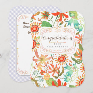 Glamouröse Florale Gratulation Weiß Karte