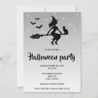 Glamouröse Hexe mit Silber und schwarzem Halloween