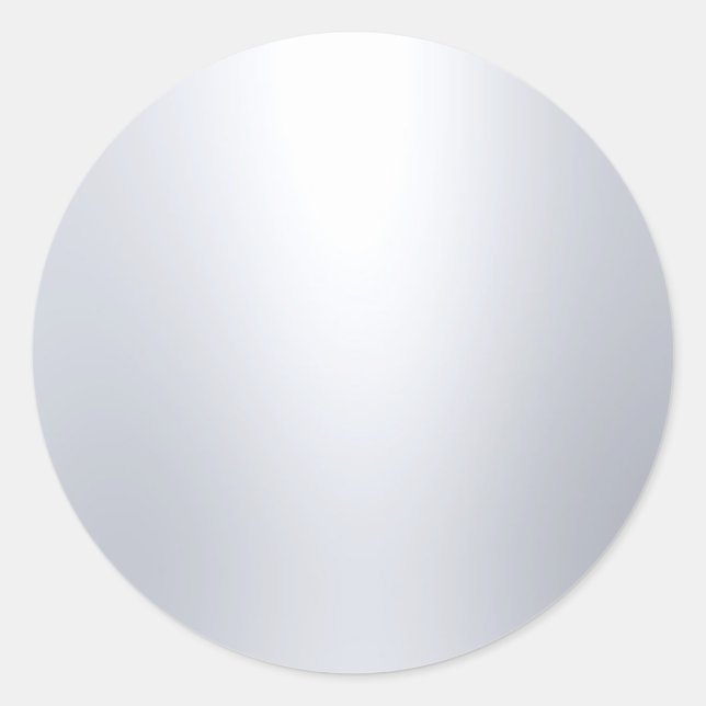 Glamouröse Imitate Silver Blank Template Elegant C Runder Aufkleber (Vorderseite)