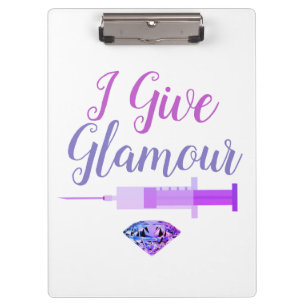 Glamouröse Krankenschwester-Spritze Klemmbrett