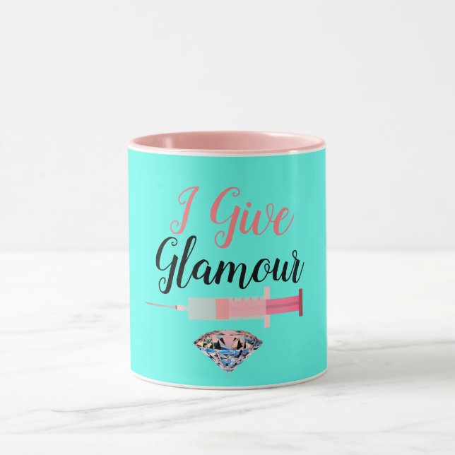 Glamouröse Krankenspritze medizinisch niedlich lus Tasse (Zentrum)