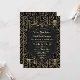 Glamouröse Roaring Twenties Great Gatsby Art Deco  Einladung
