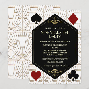 Glamouröse Roaring Twenties Kasino-Glücksspiel Sil Einladung
