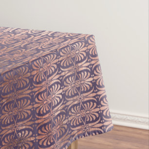 Glamouröse Rose Goldfolie und Lavendel Art Deco Tischdecke