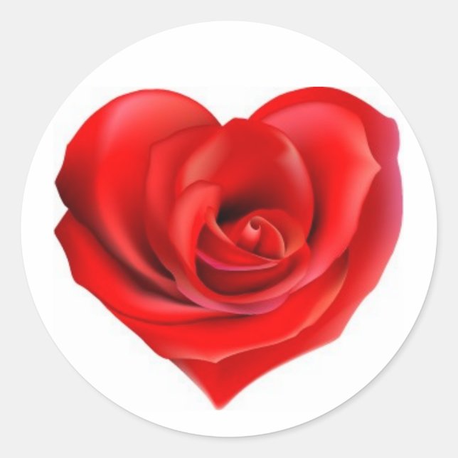 Glamouröse Rose Runder Aufkleber (Vorderseite)