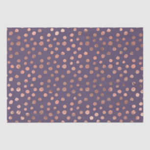 Glamouröse Rosen-Goldfolie und lila Kunstpunkte Seidenpapier