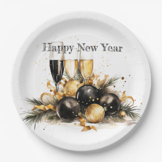🍾 🎉 glamouröse Silvester-Party-Teller 🥂 ✨ Pappteller