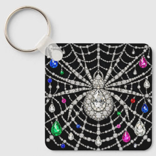 Glamouröse Spinne mit Diamantverzierung Schlüsselanhänger