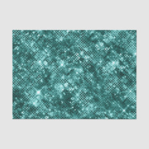 Glamouröse Türkis-Sparkle-Punkte Girly Elegant Seidenpapier