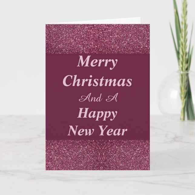 glamouröse Weihnachten und neue Jahreskarte Karte (Vorderseite)