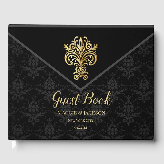 Glamouröser Abend Wedding Guest Book Gästebuch (Vorderseite)