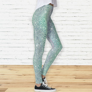 Glamouröser funkelnder Diamant-Schlangeneffekt-Mus Leggings