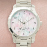 Glamouröser Glitzer Rosa Hübsches Muster Armbanduhr<br><div class="desc">Personalisieren Sie dieses hübsche rosa Glitzer-Muster einfach mit Ihrem individuelle Name und/oder Monogramm.</div>
