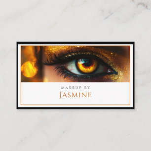 Glamouröser Gold-Glitter-Makeup-Artist Visitenkarte