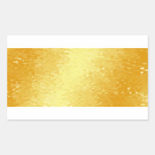 Glamouröser Gold-Look-Herzen-Leer-Vorlage Rechteckiger Aufkleber