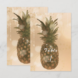 Glamouröser goldener Ananas eleganter Party-Tischn Einladung