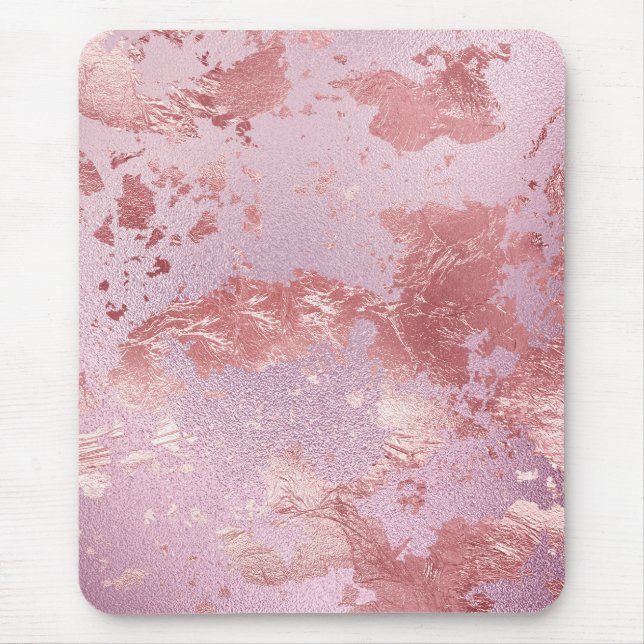 Glamouröser rosa Funkelnd Metallic-Film Mousepad (Vorne)