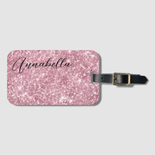 Glamouröser rosa Glitter Gepäckanhänger