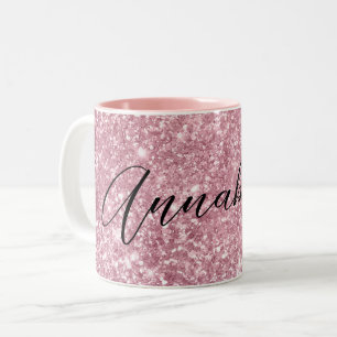 Glamouröser rosa Glitter Zweifarbige Tasse