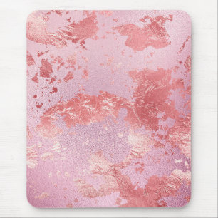 Glamouröser Rosa Glitzernder Metallischer Folie Mousepad