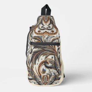 Glamouröses Barockdesign mit Glitzer und Edelstein Crossbody Bag