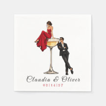 Glamouröses Cocktail-Hochzeits-Paar Custom