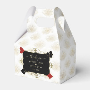 Glamouröses Gold Casino Vegas Poker Hochzeit Geschenkschachtel
