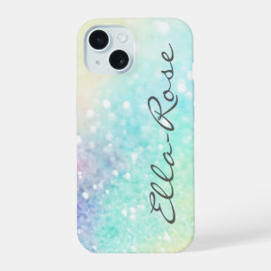 Glamouröses holografisches Glitter buntes schönes iPhone 15 Hülle