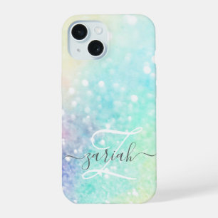 Glamouröses holografisches Glitter buntes schönes iPhone 15 Hülle