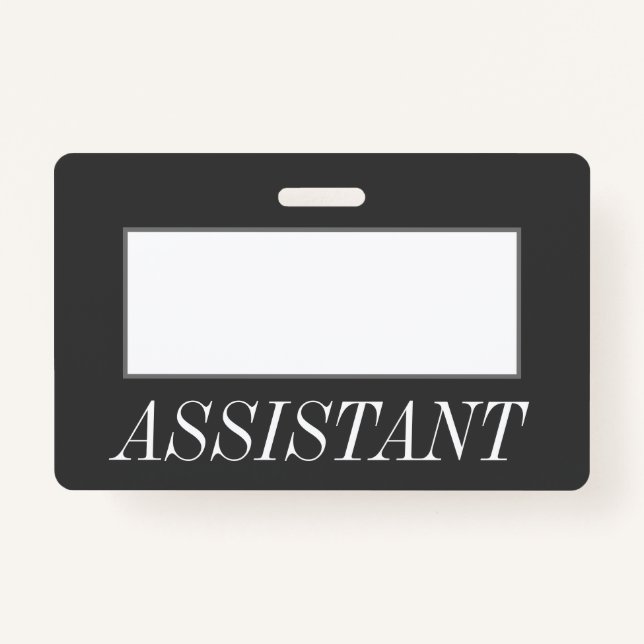 Glamouröses, luxuriöses "ASSISTANT"-Abzeichen Ausweis (Vorderseite)