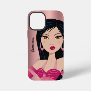 Glamouröses Mädchen mit frechem Auftreten Asiatisc iPhone 12 Mini Hülle
