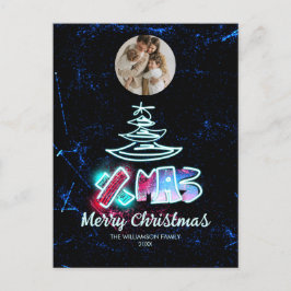 Glamourous Chic Xmas Foto Postkarte