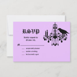 Glamourous Skelette UAWG lila RSVP Karte